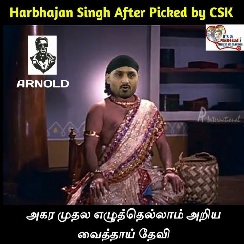 Harbhajan Singh Tamil Tweet Memes