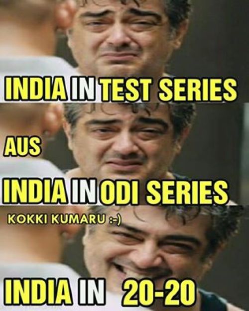 Indian team praising memes