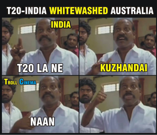 Ind vs aus t20 series whitewash memes and trolls