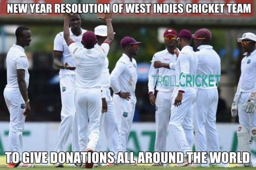 Westindies cricket team new year resolution meme